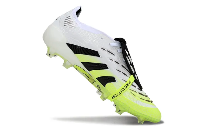 Adidas Predator Accuracy White Neon Yellow Black Firm-Ground Soccer Shoes 3