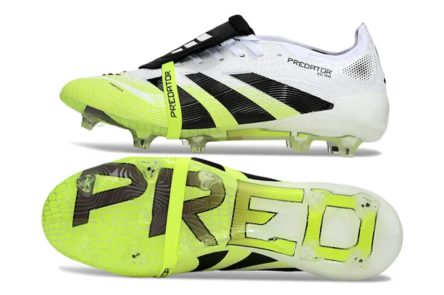 Adidas Predator Accuracy White Neon Yellow Black Firm-Ground Soccer Shoes 4
