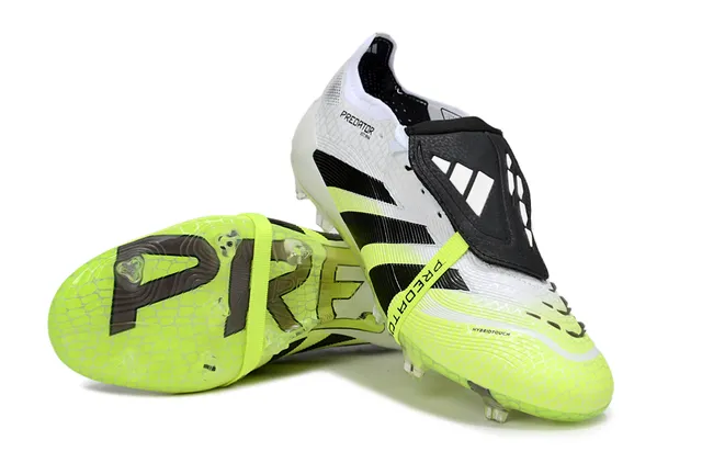 Adidas Predator Accuracy White Neon Yellow Black Firm-Ground Soccer Shoes 7
