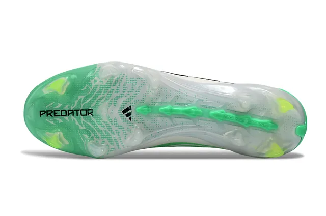 Adidas Predator সবুজ সাদা সক-ফিট নিট আপার মোল্ডেড স্টাড ফার্ম-গ্রাউন্ড ফুটবল জুতো 6