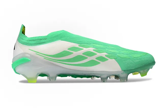 Adidas Predator সবুজ সাদা সক-ফিট নিট আপার মোল্ডেড স্টাড ফার্ম-গ্রাউন্ড ফুটবল জুতো 7