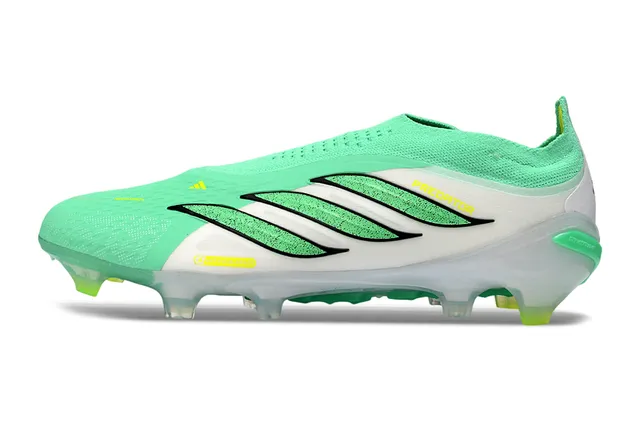Adidas Predator সবুজ সাদা সক-ফিট নিট আপার মোল্ডেড স্টাড ফার্ম-গ্রাউন্ড ফুটবল জুতো 8