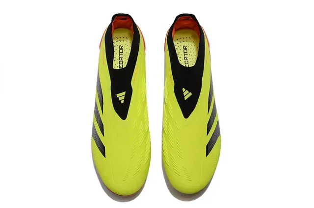 Adidas Predator Neon Yellow Silver Iridescent Chaussures de football pour terrain ferme 2