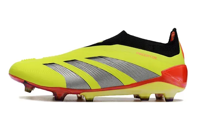 Adidas Predator Neon Yellow Silver Iridescent Chaussures de football pour terrain ferme 8