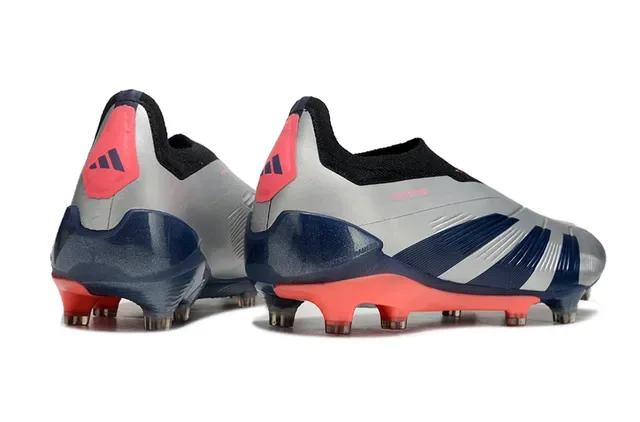 Adidas Predator Silver Navy Red Chaussures de football à crampons pour sol ferme 5