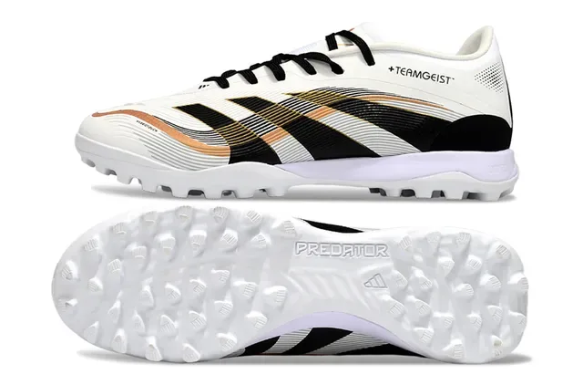 Adidas Predator Teamgeist Chaussures de Football Turf Blanc Noir Or 6