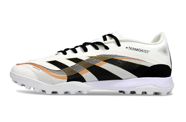 Adidas Predator Teamgeist Chaussures de Football Turf Blanc Noir Or 7