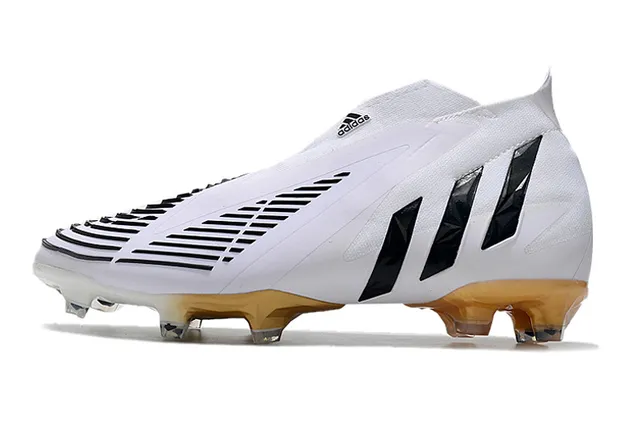 Adidas Predator blanc noir doré Firm-Ground Chaussures de football 12