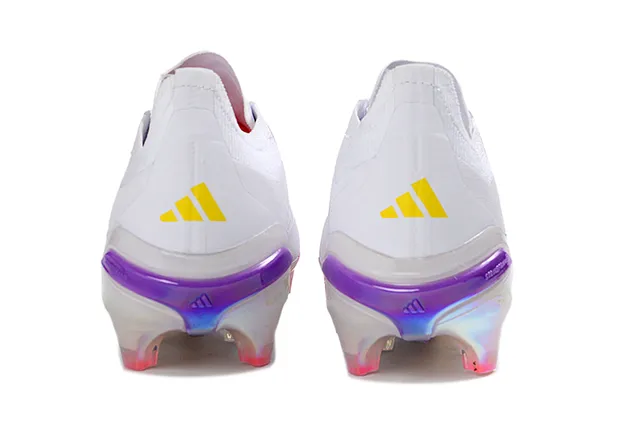 Adidas Predator White Multicolor Low-Cut Synthetic Upper Iridescent Gradient Stripes Firm-Ground Soccer Shoes 4