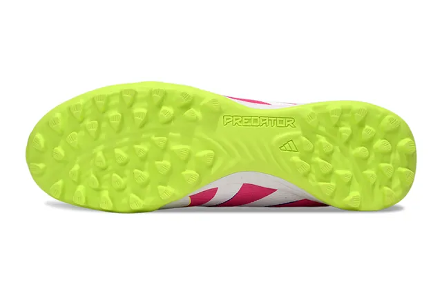 Adidas Predator Blanc Rose Bottine Système de Couverture de Lacets Gazon Chaussures de Football 5