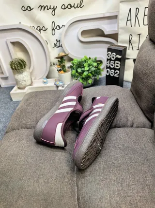 Adidas Morado Blanco Sin Cordones Mary Jane Correa de Velcro Zapatillas Lifestyle 6
