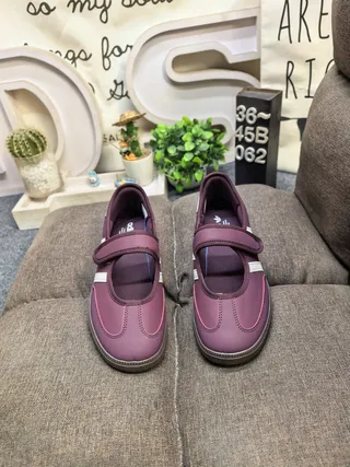 Adidas Morado Blanco Sin Cordones Mary Jane Correa de Velcro Zapatillas Lifestyle 10