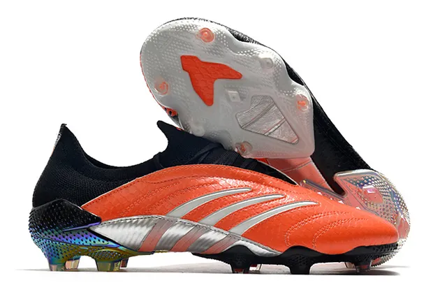 Adidas লাল কালো লো-কাট সক-ফিট আপার টেক্সচার্ড সিন্থেটিক লেদার ফার্ম-গ্রাউন্ড ফুটবল জুতো 5