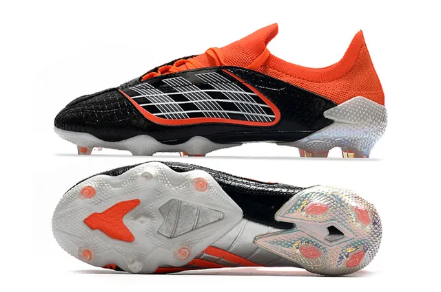 Adidas লাল কালো লো-কাট সক-ফিট আপার টেক্সচার্ড সিন্থেটিক লেদার ফার্ম-গ্রাউন্ড ফুটবল জুতো 6