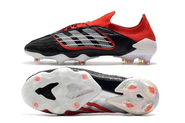 Adidas লাল কালো লো-কাট সক-ফিট আপার টেক্সচার্ড সিন্থেটিক লেদার ফার্ম-গ্রাউন্ড ফুটবল জুতো 12