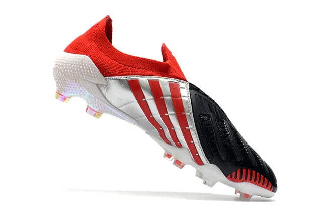 Adidas লাল কালো লো-কাট সক-ফিট আপার টেক্সচার্ড সিন্থেটিক লেদার ফার্ম-গ্রাউন্ড ফুটবল জুতো 13