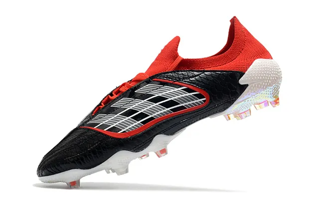 Adidas লাল কালো লো-কাট সক-ফিট আপার টেক্সচার্ড সিন্থেটিক লেদার ফার্ম-গ্রাউন্ড ফুটবল জুতো 14