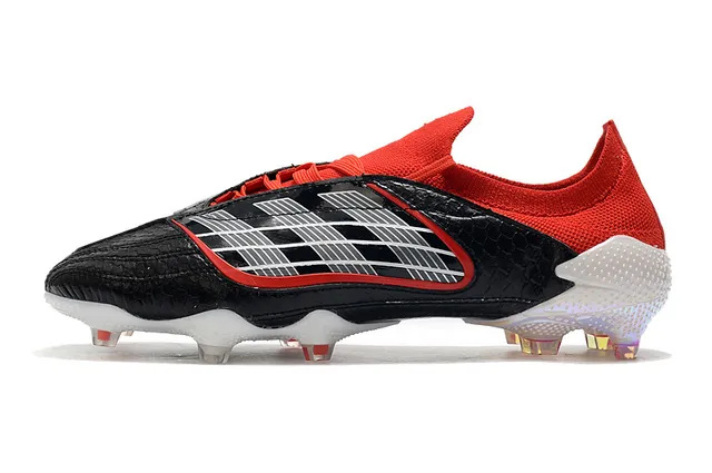 Adidas লাল কালো লো-কাট সক-ফিট আপার টেক্সচার্ড সিন্থেটিক লেদার ফার্ম-গ্রাউন্ড ফুটবল জুতো 15