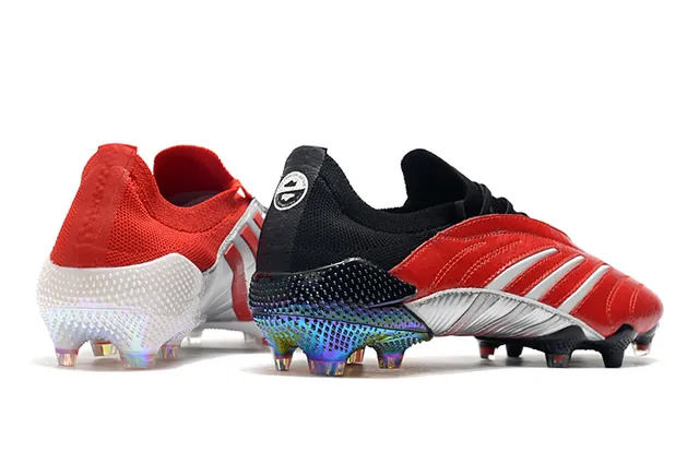 Adidas লাল কালো লো-কাট সক-ফিট আপার টেক্সচার্ড সিন্থেটিক লেদার ফার্ম-গ্রাউন্ড ফুটবল জুতো 17