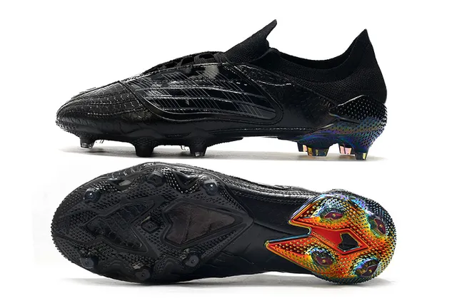 Adidas লাল কালো লো-কাট সক-ফিট আপার টেক্সচার্ড সিন্থেটিক লেদার ফার্ম-গ্রাউন্ড ফুটবল জুতো 19