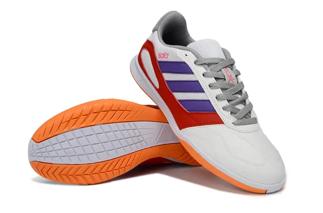 Adidas Sala White Green Low-Top Indoor Court Sole Sneakers 4