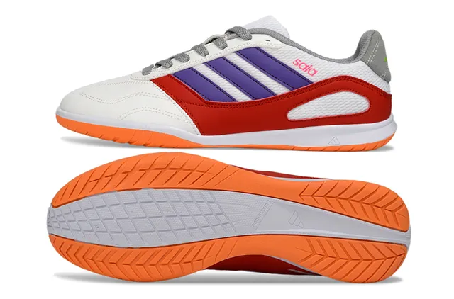 Adidas Sala White Green Low-Top Indoor Court Sole Sneakers 7