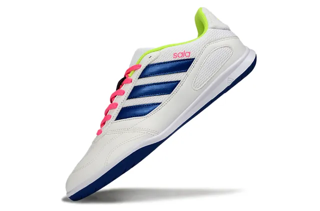 Adidas Sala White Green Low-Top Indoor Court Sole Sneakers 10