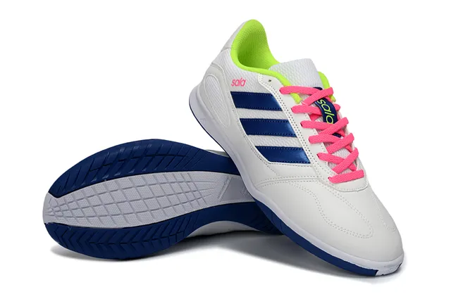 Adidas Sala White Green Low-Top Indoor Court Sole Sneakers 11