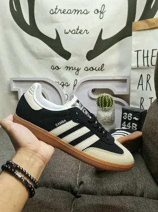 Adidas Samba Black and Cream Lifestyle Sneakers 5