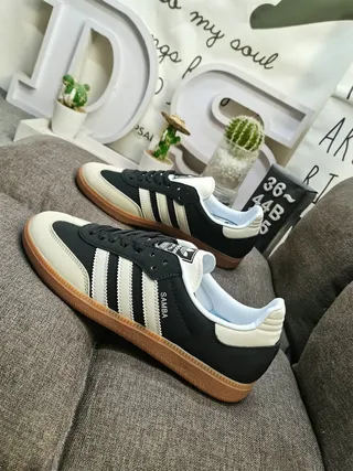Adidas Samba Black and Cream Lifestyle Sneakers 7