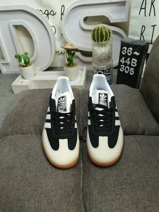 Adidas Samba Black and Cream Lifestyle Sneakers 10