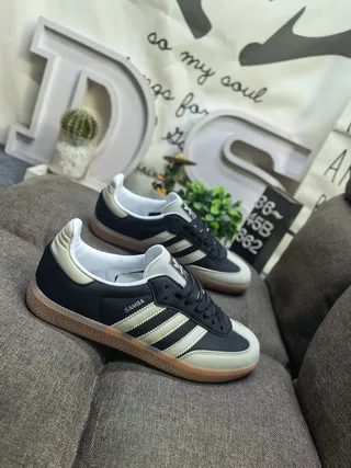 Adidas Samba Black and Cream Lifestyle Sneakers 9