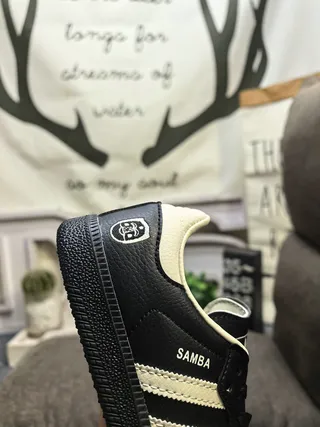 Adidas Samba Black and Off-White Lifestyle Sneakers 3