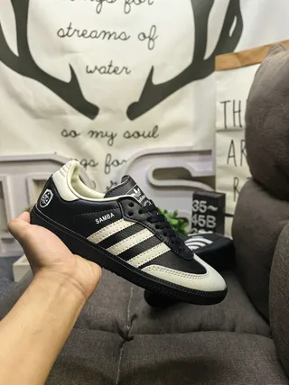 Adidas Samba Black and Off-White Lifestyle Sneakers 5