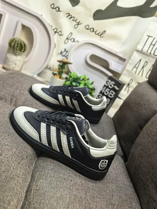 Adidas Samba Black and Off-White Lifestyle Sneakers 7