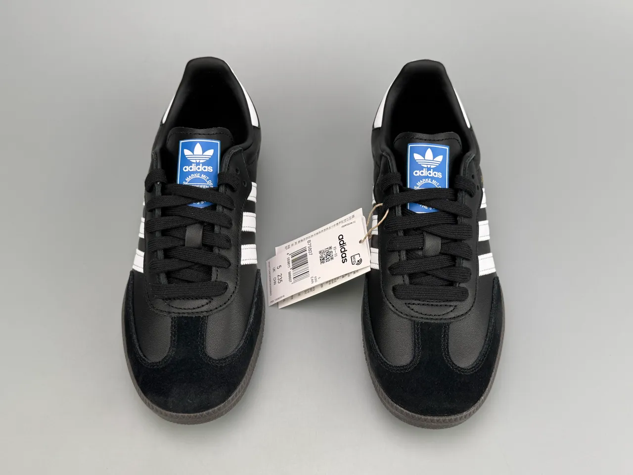 Adidas Samba 黑白生活休闲鞋 5