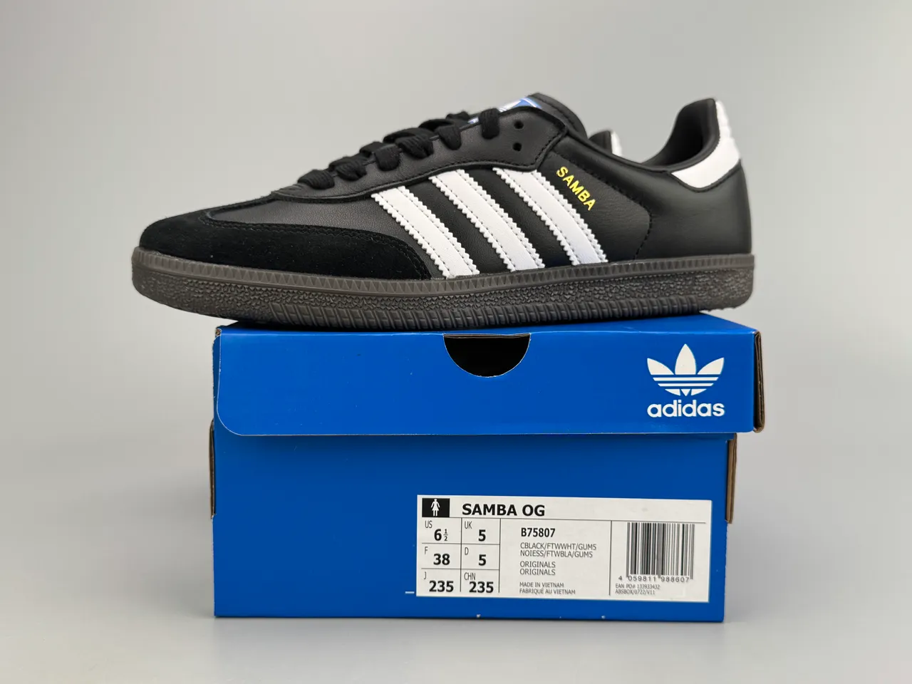Adidas Samba 黑白生活休闲鞋 8