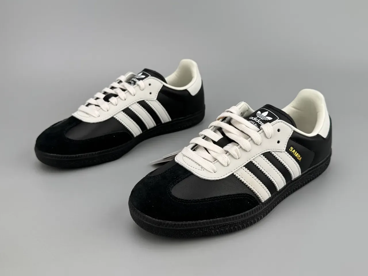 Adidas Samba Black White Gold Lifestyle Sneakers 3