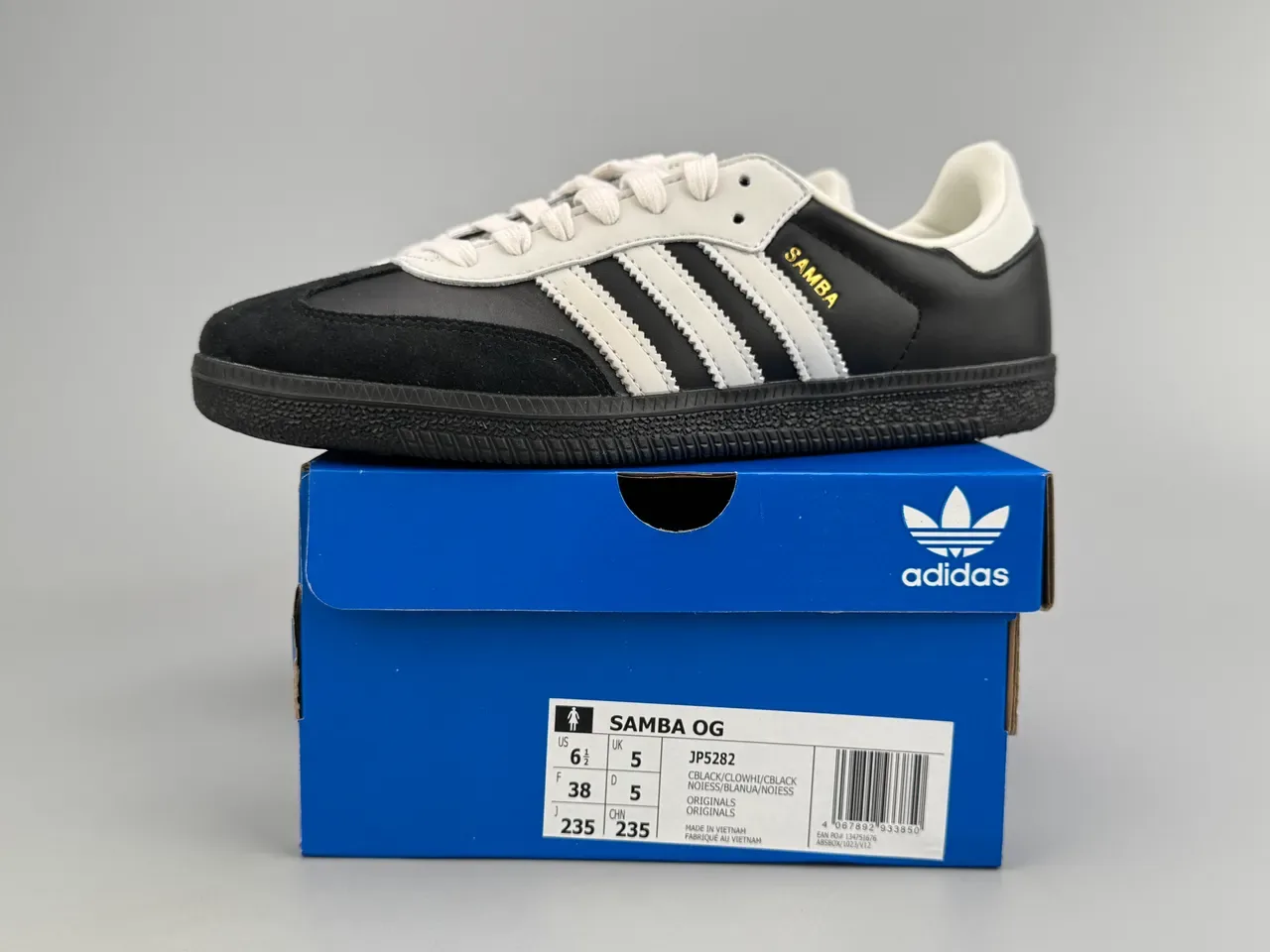 Adidas Samba Black White Gold Lifestyle Sneakers 10