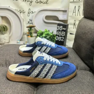 Adidas Samba Blue Suede Slip-On Lifestyle Sneakers