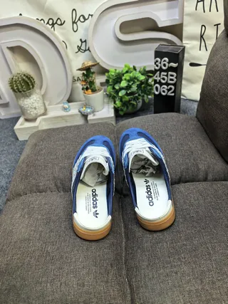 Adidas Samba Blue Suede Slip-On Lifestyle Sneakers 8
