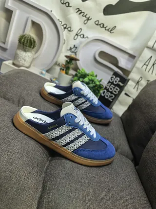 Adidas Samba Blue Suede Slip-On Lifestyle Sneakers 9