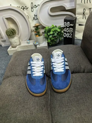 Adidas Samba Blue Suede Slip-On Lifestyle Sneakers 10