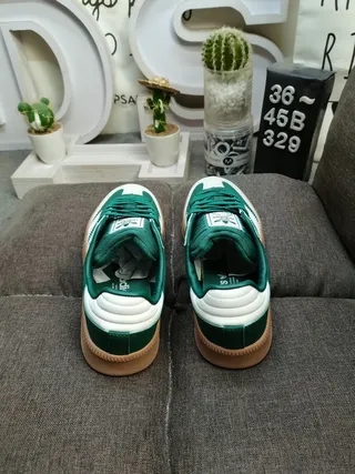 Adidas Samba Green and White Lifestyle Sneakers 8