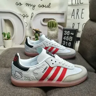 Adidas Samba Hello Kitty White Red Black Lifestyle Sneakers