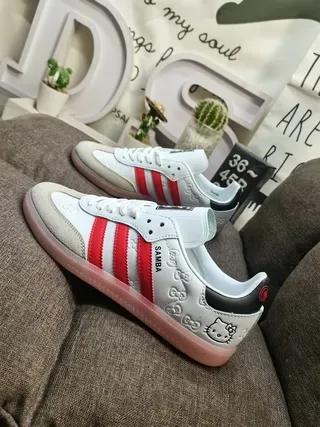 Adidas Samba Hello Kitty blanc rouge noir sneakers lifestyle 7
