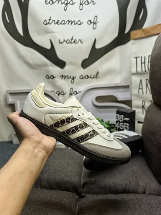 Adidas Samba Leopard-Print Stripes Lifestyle Sneakers 5