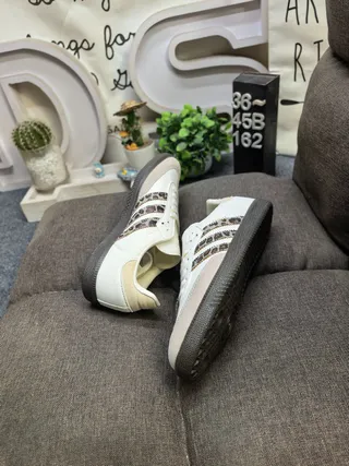Adidas Samba Leopard-Print Stripes Lifestyle Sneakers 6