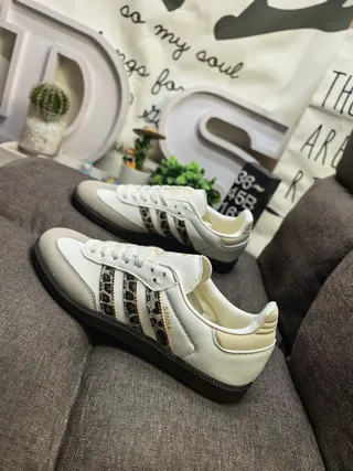 Adidas Samba Leopard-Print Stripes Lifestyle Sneakers 7