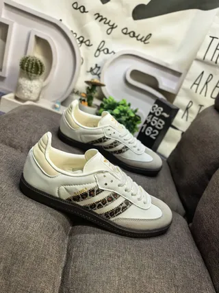 Adidas Samba Leopard-Print Stripes Lifestyle Sneakers 9